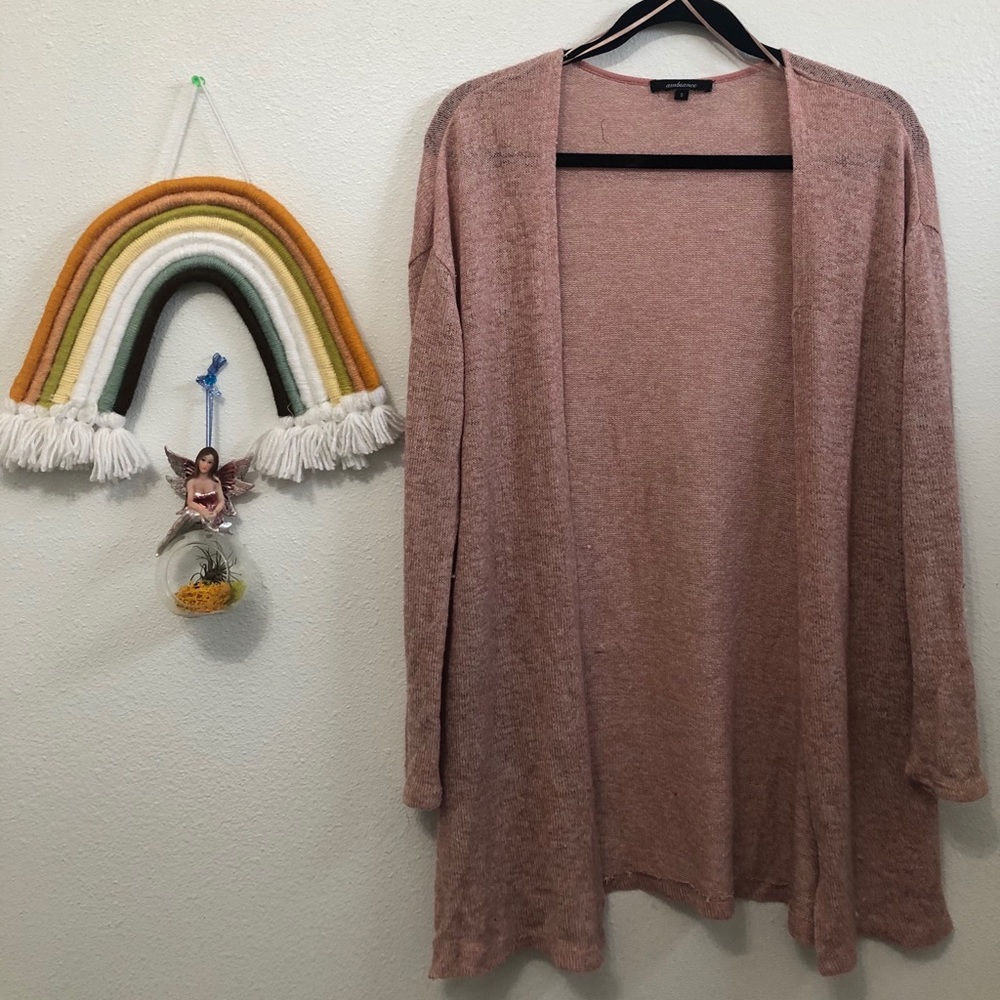 pink long sleeve cardigan 💓